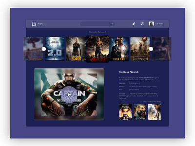 MovieMania | Movies Streaming Dashboard app colour dashboard design interface management movie product ui user web