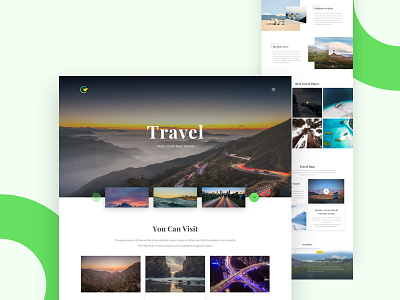 Travel booking color concept creative landing page minimal travel trip ui ux web