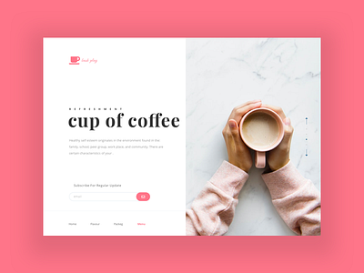 Coffee | Header Exploration 2018 coffee colour drinks fresh gradient header minimal order split ui ux