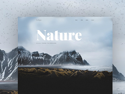 Nature | Work in Progress (wip) blog dark design different landing page nature style ui ux