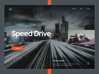 Speed Drive apple branding colour concept creative creative design design experiment google header header exploration ios minimal story template typography ui ux visual web