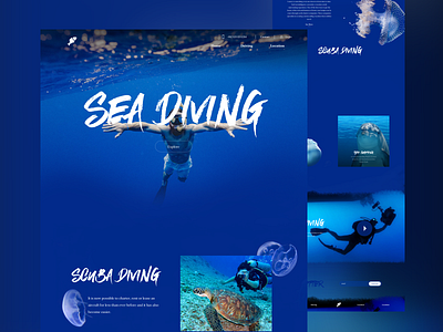 Sea Diving app application color colour concept creative creative design custom design experiment google interface minimal story template typography ui ux visual web