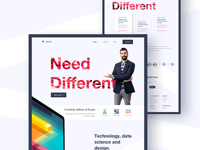 UnoPie- version iii agency landing page agency website branding business character colour creative decorations fashion data visualisation design designer research flat gradient grid growth header icon illustration logo minimal typography typography web website ui ux