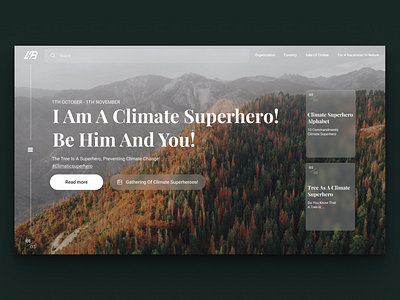 Let's save nature together website concept graphic design ui ux web design