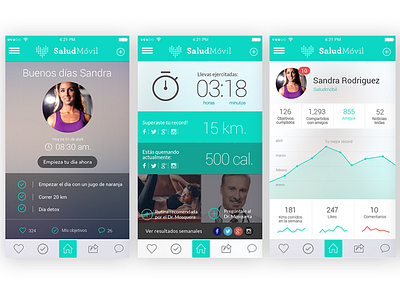 Salud Movil App app design digital graphic design health