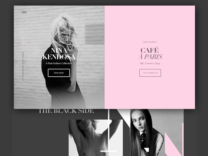 Nina Paris I Fashion Site by Ana Despres on Dribbble