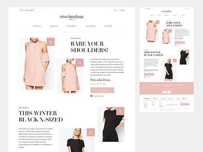Nina Kendosa new site - Nina Arrivals design e commerce ecommerce fashion graphic paris pink web design website