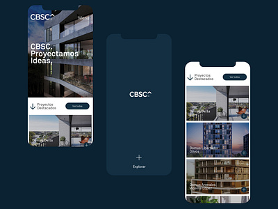 CBSC Mobile Layout @Twentyfive architecture blue branding corporative design digital graphic inspiration mobile ui uxui