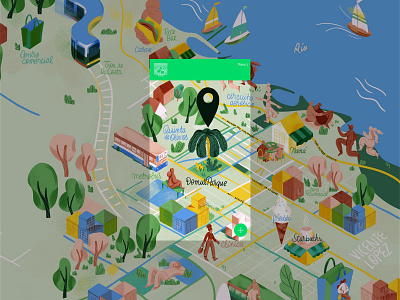 Domus Parque Mobile Map Illustration @Twentyfive
