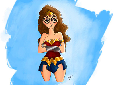 Nerdy Wonder Woman dc dccomics fanart superhero wonderwoman
