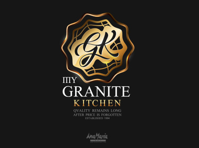 My Granite Kitchen brand branding gold granite kitchen logo luxe luxury