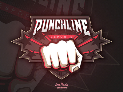 Punchline ana anamariaart art electronic esports game gaming logo maria mascot punch sports