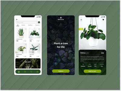 Plant app branding graphic design logo ui