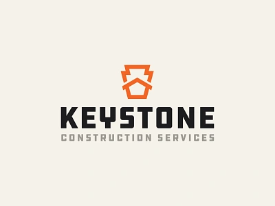 Keystone Construction Services Logo badge badge logo bold brand brand identity branding construction construction logo ddc hardware house house logo icon identity industrial keystone logo logomark retro thicklines