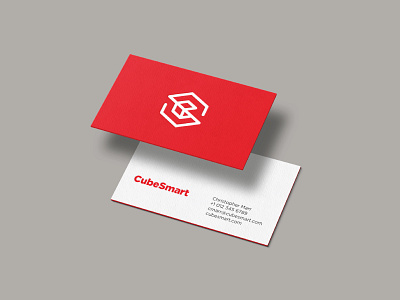 CubeSmart Rebrand box brand branding business card c logo cube hat hexagon identity key logo logomark mark modern monogram rebrand rebranding retro s logo symbol