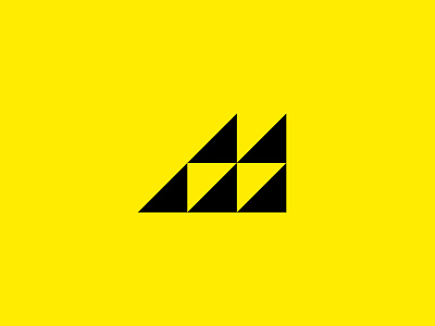 M Logo angle arrow brand branding digital geometric icon identity illustration logo logomark m logo mark media media logo movement symbol triangles type typography