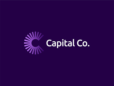 Capital Co. Logo bank banking brand branding capital circle color digital gradient icon identity illustration logo mark media minimal money movement rotation symbol