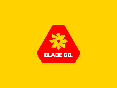 Blade Co. Branding Logo badge blade brand branding construction digital icon identity industrial logo logomark mark media patch retro rotation saw sharp symbol typography