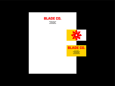 Blade Co. Branding blade brand branding business card construction digital icon identity illustration industrial logo logomark media minimal retro saw stationery symbol type typography