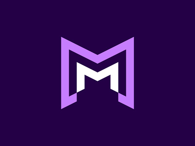 M Monogram Logo brand branding digital icon identity illustration letter letter m lines logo logomark m mark marketing media minimal monogram symbol ux video