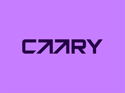Caary Type Logo ark arrows brand branding credit card digital geometric geometry icom identity letters lines logo media minimal modern startup symbol type typography