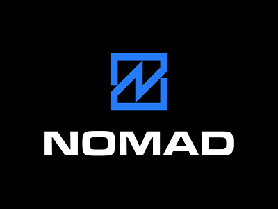 N Logo badge bold brand branding digital icon identity lines logo mark media minimal n nomad retro shoe simple square symbol typography