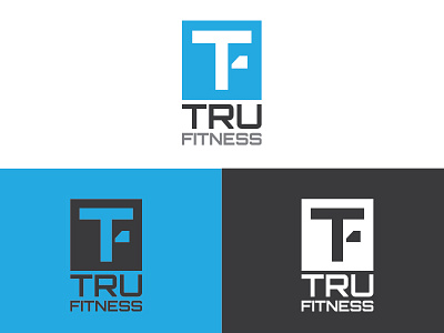 Tru Fitness branding design fitness flat gym identity logo minimal simple type typography vector