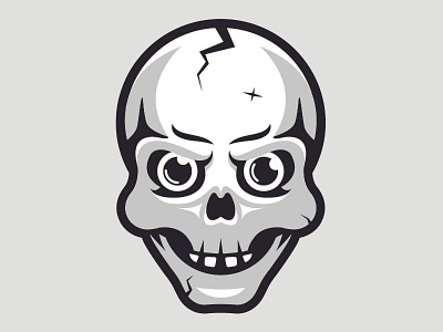 Skull bones branding crack design esports gaming icon illustration logo skull sport sports branding