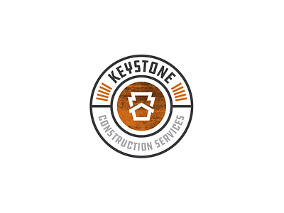 Keystone Construction Services concrete construction ddc design draplin icon keystone logo mark symbol texture wood