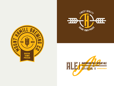 Mount Hamill Brewery Co. Branding beer branding brewery can icon identity label logo mark packaging typography wheat