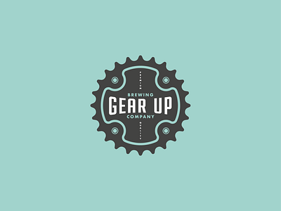 Gear Up Brewing Company - Logo Process badge beer bike branding brewery brewing gear identity illustration logo packaging typography