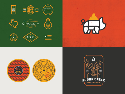 My Top Four From 2018! badge bbq branding deer hunting identity lines logo texas texture top 4 vintage