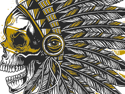 Chief Skull "Parkway drive" art design t shirt chief illustration merch merchband parkwaydrive photoshop skull wacom