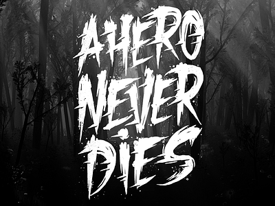 A Hero Never Dies Custom Lettering apparel brand clothing custom lettering merch t shirt