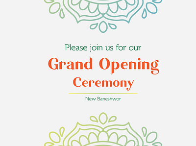 Banner Design of Grand Opening Ceremony adobe illustrator banner grand opening ceremony graphic design minimalist design opening ceremony