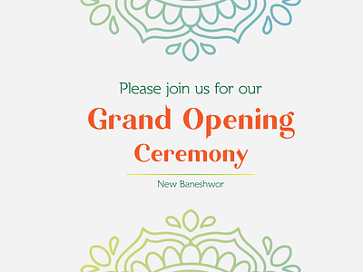 Banner Design of Grand Opening Ceremony
