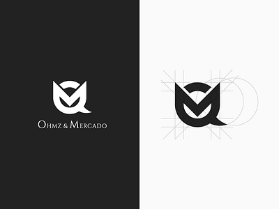 Ohmz & Mercado Logo branding cat company fashion golden logo ratio textile