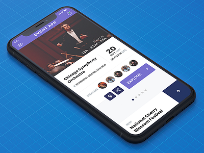 Event App Concept event home ios iphonex ui ux