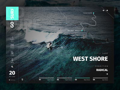 GoSurf Website Hero Interface Design