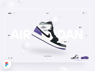 Nike Air Jordan Shoes Website Hero • Figma Freebie