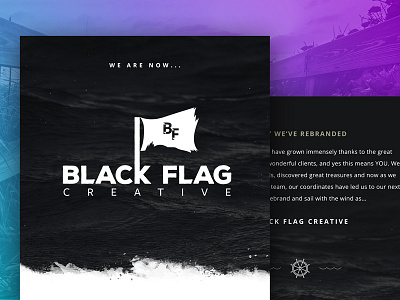 Website Promotion Campaign black blackflagcreative branding creative grunge pirate ui ux web web design white