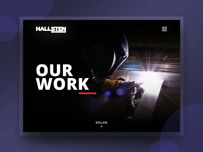 Website Design | Hallsten Corp blackflagcreative construction design flat photoshop purple sketch ui ux web design website welding