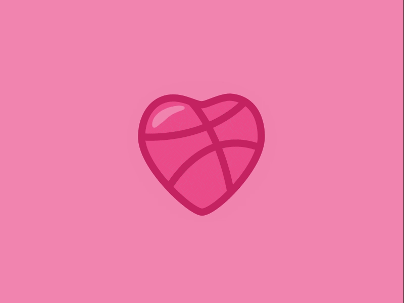 Dribbble Heart Beat animation debut gif heart heart beat hello dribbble motion motion graphic pink