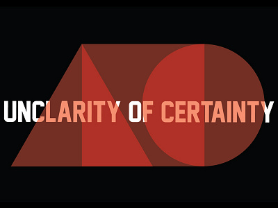 Unclarity Of Certainty design graphic graphic design tedx
