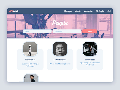 Wework Profile List Screen Redesign