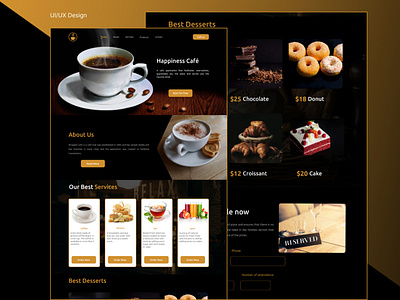 Happiness Café - landing page