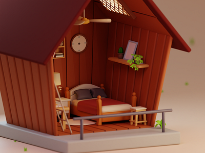 Bird House 3d 3dart design illustration render