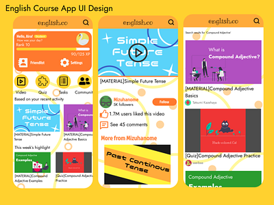 [UI Shot] English Course App