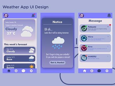 [UI Shot] Weather App app design design ui ui shot weather app