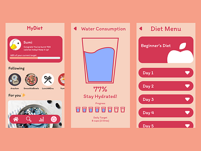 [UI Shot] Diet App app design design ui ui shot uiux